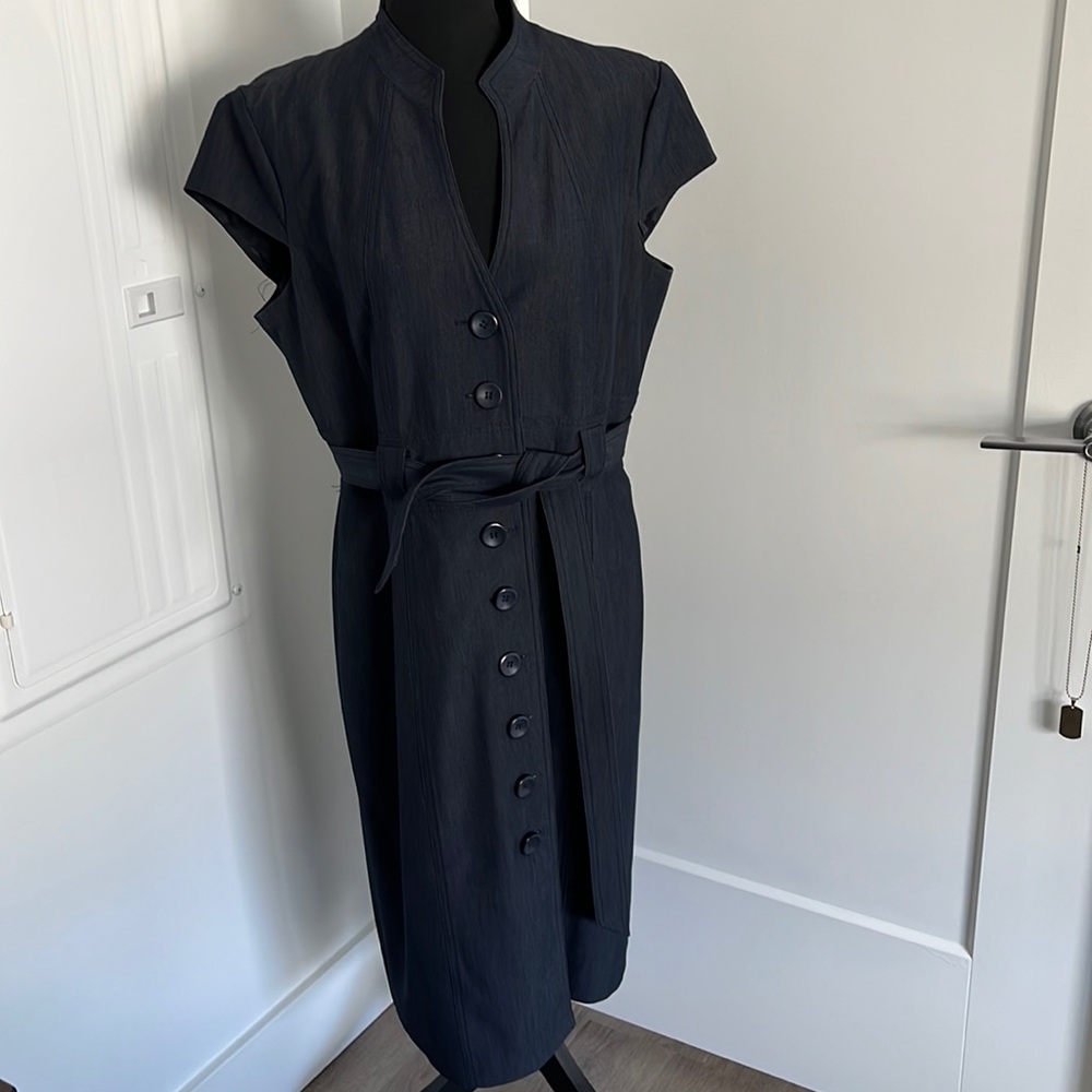 Denim Dress with Buttons - Size 16